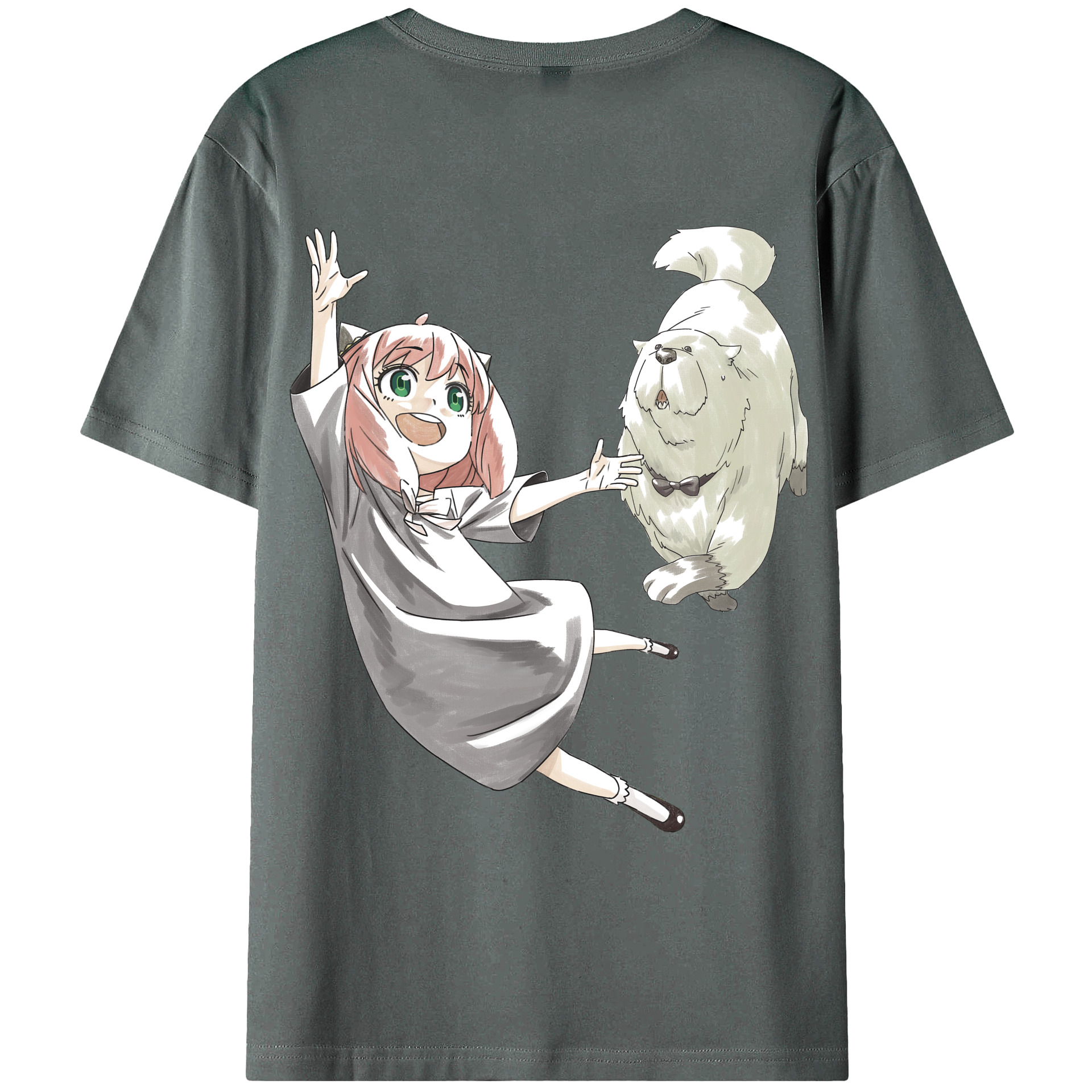 （画像用） SPY×FAMILY间谍家家酒 綿100％ メンズ半袖Tシャツ（バックプリント） 通気性